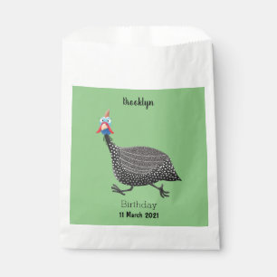 Sachets En Papier Drôle dessin animé d'oiseau de Guineafowl