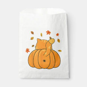 Sachets En Papier Drôle Halloween Orange Citrouille Bouton pour chat