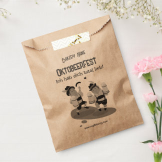 Sachets En Papier drôle invitation de couple bavarois à Oktoberfest