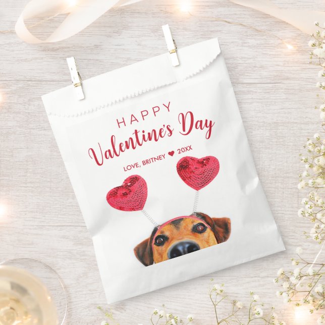Sachets En Papier Drôle mignon Valentine's Day Chien Heart Headband (Coupé)