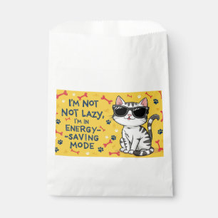 Sachets En Papier Drôle Poster de chat, chat de dessin portant des l