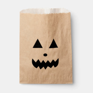 Sachets En Papier Drôle visage Citrouille d'Halloween