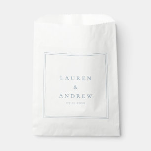 Sachets En Papier Dusty Bleu Moderne Minimaliste Mariage Favor Sac