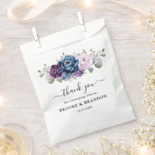 Sachets En Papier Dusty Blue Purple Navy Lilac Blooms Mariage