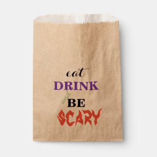 Sachets En Papier EAT Boire et être effrayant Halloween
