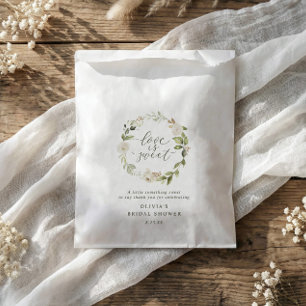 Sachets En Papier Eau Florale Aquarelle Mariage Fête de Mariée Sage