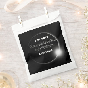 Sachets En Papier Éclipse solaire double date 2024 et 2017