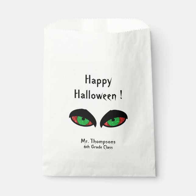 Sachets En Papier École Halloween Eyes (Devant)