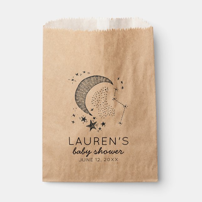 Sachets En Papier Écrit dans le Baby shower des Couples des étoiles (Devant)