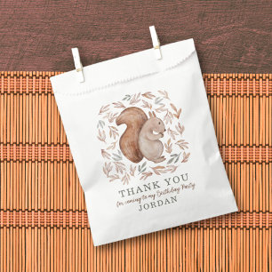 Sachets En Papier Écureuil et Merci de feuillage