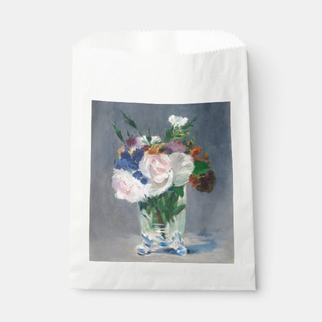 Sachets En Papier Edouard Manet - Fleurs dans un Vase de Cristal (Devant)