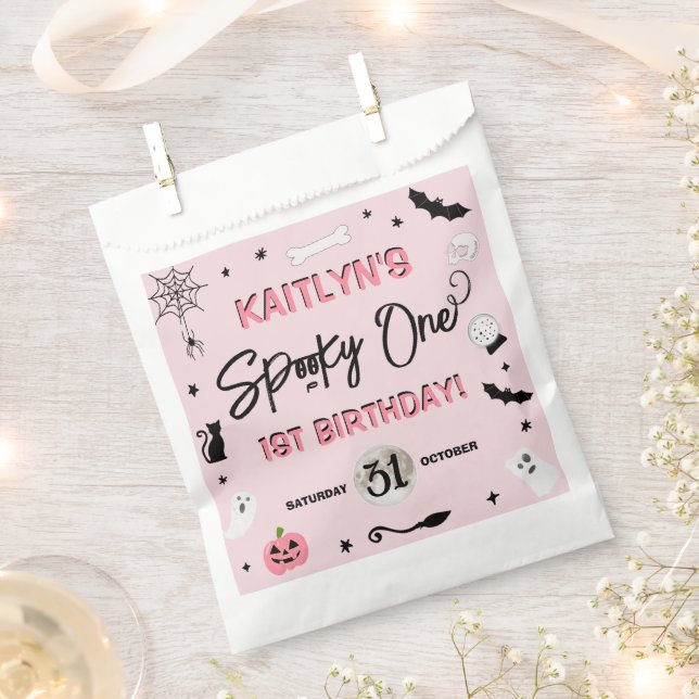 Sachets En Papier ÉFFRAYANT ! Filles Halloween 1er fête d'anniversai (Coupé)