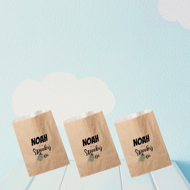 Sachets En Papier Éffrayant | Halloween 1er anniversaire | Bleu mini (Créateur téléchargé)