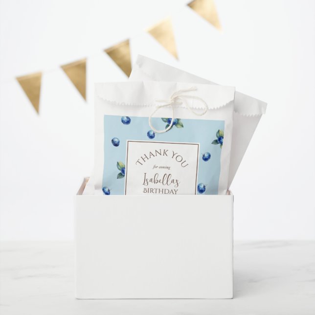Sachets En Papier Elégant Berry Premier Merci Anniversaire Pour Veni (Fête)