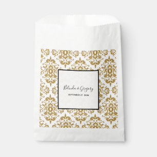Sachets En Papier Elégant Black Gold Vintage Wedding