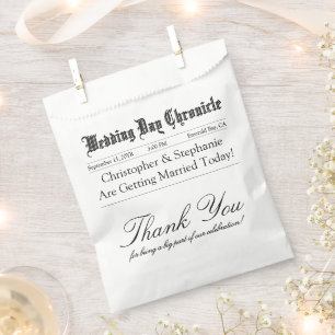 Sachets En Papier Élégant écriture personnalisée minimaliste remerci