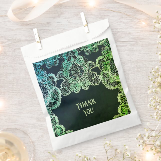 Sachets En Papier Élégant Faire-part de mariage dentelle (Coupé)