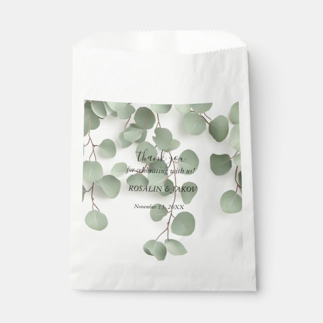Sachets En Papier Elegant Greenery Botanical (Devant)