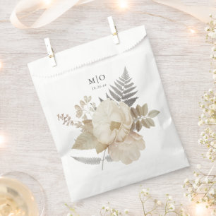 Sachets En Papier Elégant Mariage blanc à la couleur de la terre
