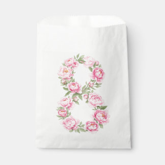Sachets En Papier Elegant Peony Flower Illustration for March 8