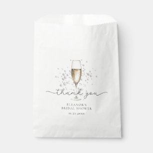 Sachets En Papier Elegant Perles & Prosecco Fête des mariées Merci