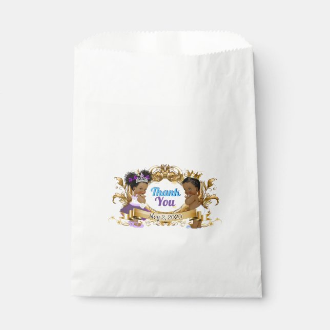 Sachets En Papier Élégant Révélation Royale Africaine de genre Viole (Devant)