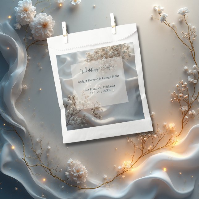 Sachets En Papier Elegant romantic babys breath floral wedding (Créateur téléchargé)