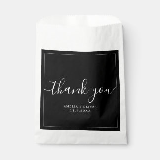 Sachets En Papier Elegant Timeless Wedding Thank You | Personalized
