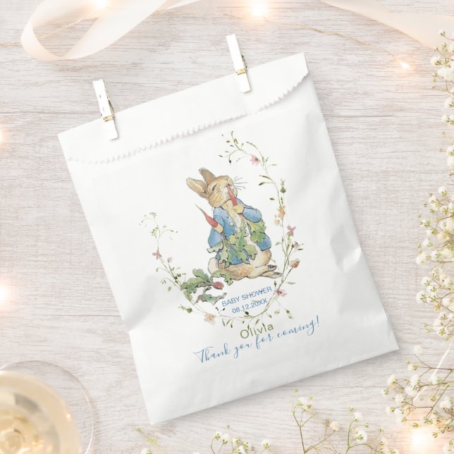 Sachets En Papier Elégante aquarelle Peter Rabbit fleurs sauvages Ba (Coupé)