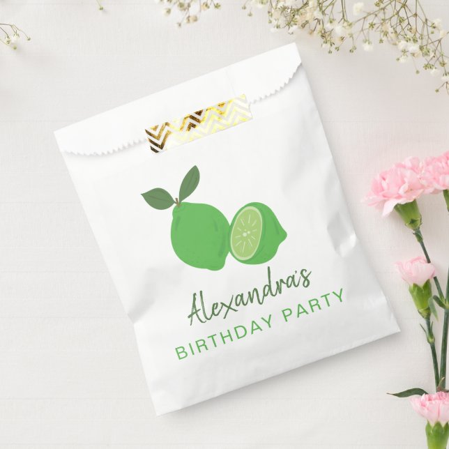 Sachets En Papier Élégante fête de la chaux verte (Scellé)