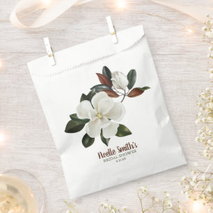 Sachets En Papier Elégante Fleurs de Magnolia Blanche, Fête des mari