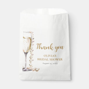 Sachets En Papier Elégante perles d'or et Fête des mariées de poursu