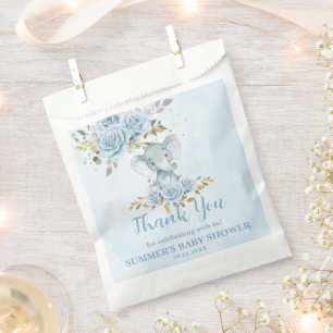 Sachets En Papier Élément Bébé Roses Bleues Baby Shower Merci