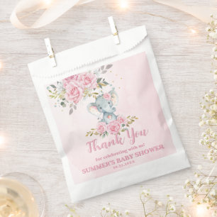 Sachets En Papier Élément Bébé Roses Roses Fête de Naissance Remerci