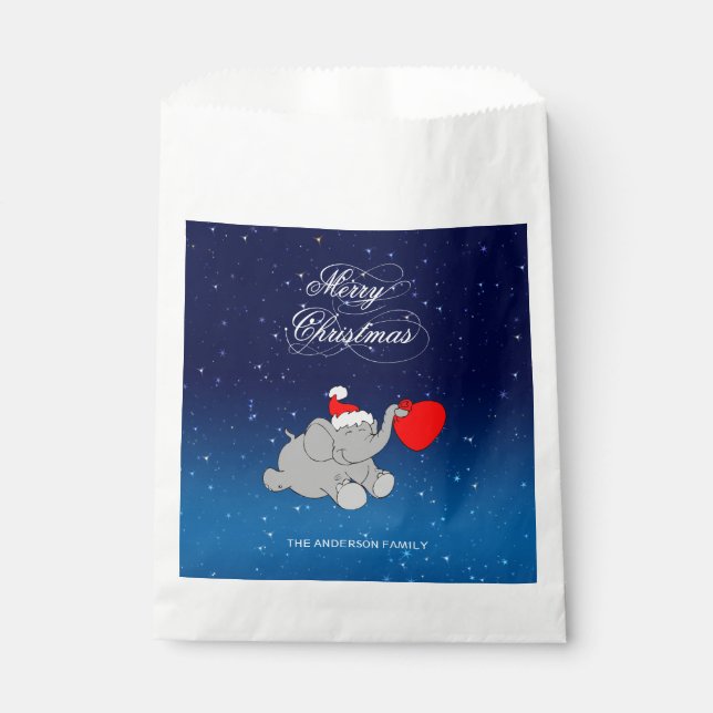 Sachets En Papier Eléphant avec Casquette rouge (Devant)