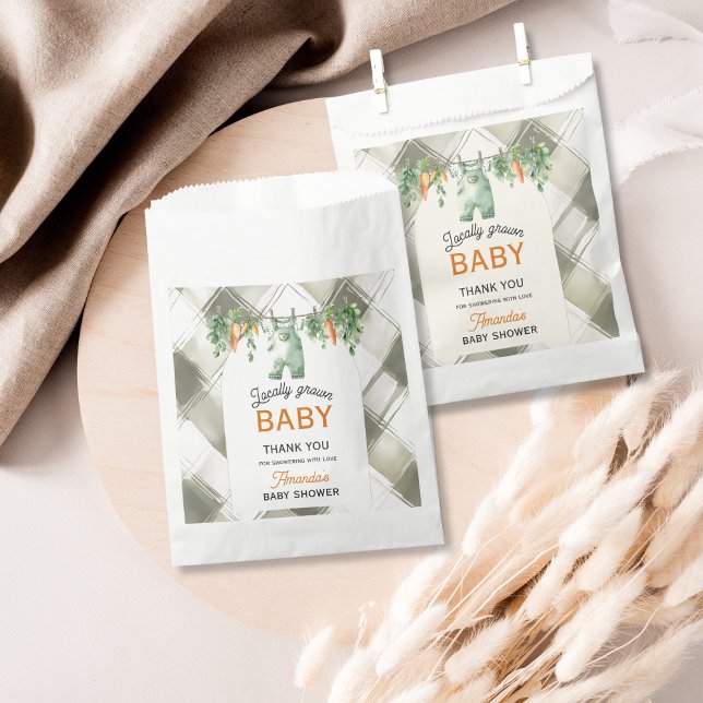 Sachets En Papier en vichy Ligne De Vêtements Baby shower Cultivé Lo (Créateur téléchargé)