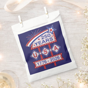 Sachets En Papier Enseigne de marquise rétro USA 250e anniversaire 1