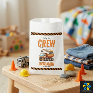 Sachets En Papier Équipe de construction Camion à benne Basculant Ga