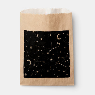 Sachets En Papier étoiles lune céleste constellations noir