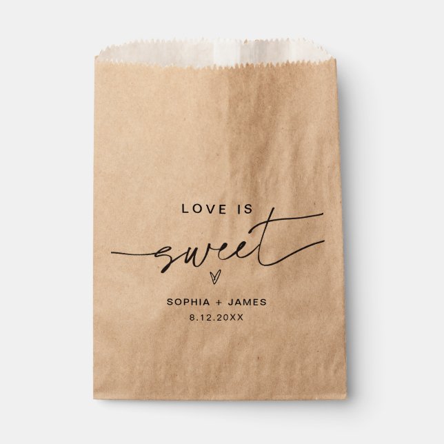 Sachets En Papier EVERLEIGH Love is Sweet Mariage (Devant)