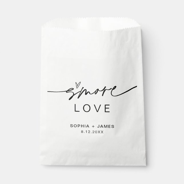 Sachets En Papier EVERLEIGH S'more Love Favoriser Sac (Devant)