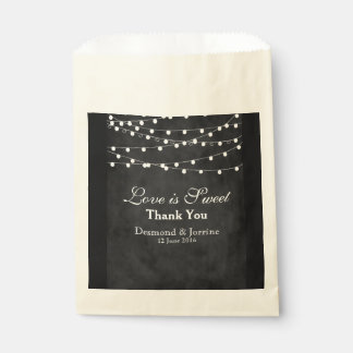 Sachets En Papier Fairy Lights & Hearts Favoriser le sac