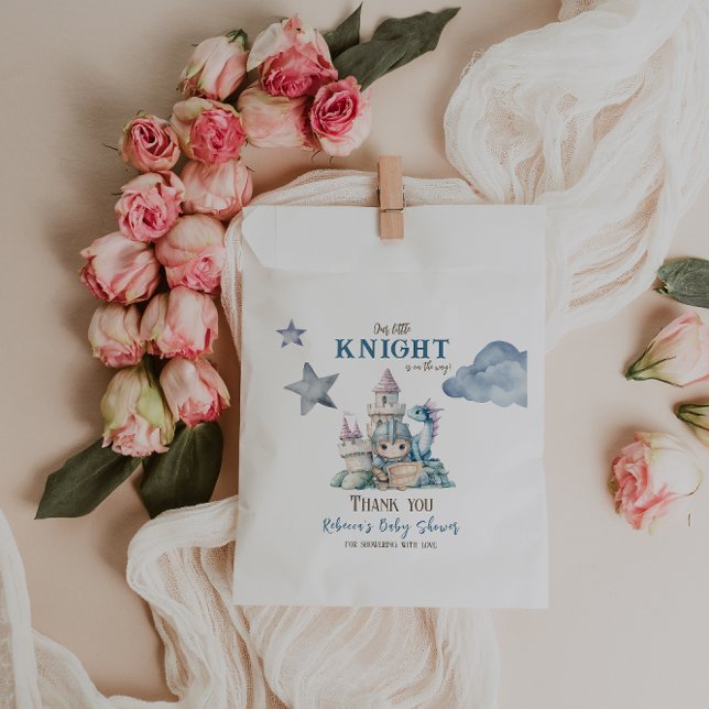 Sachets En Papier Fairytale Dreamy Dragon Blue Knight Baby shower (Créateur téléchargé)