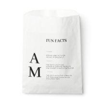 Faits amusants modernes Gras Noir Initiales Mariag