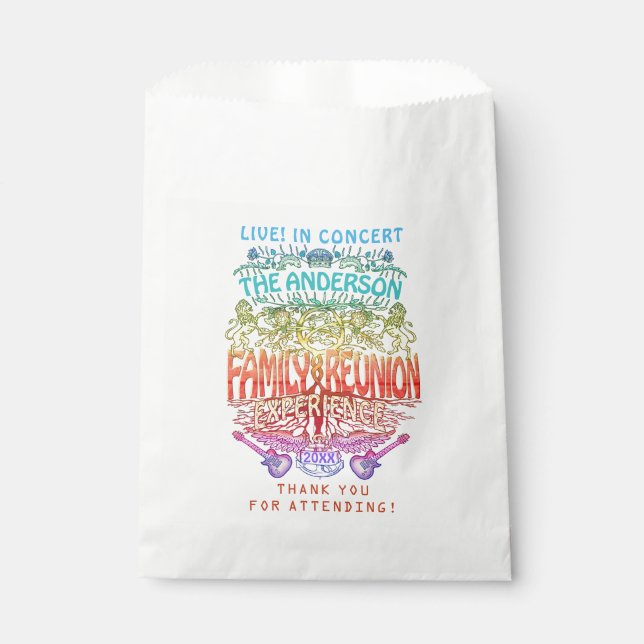 Sachets En Papier Family Reunion Band Retro les années 70 Concert Me (Devant)