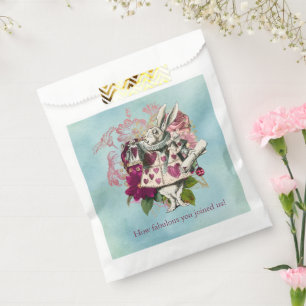 Sachets En Papier Fancy Wonderland White Rabbit Party