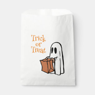 Sachets En Papier Fantôme d'Halloween classique avec sac à dos ou tr
