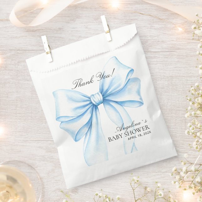 Sachets En Papier Favor Bag thank you Baby Shower. (Coupé)