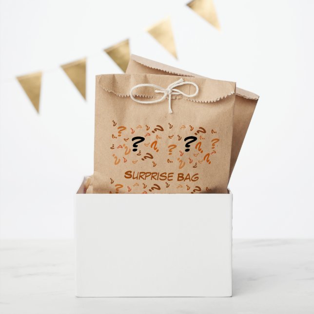Sachets En Papier Favoriser le sac - Points d'interrogation pour le  (Fête)