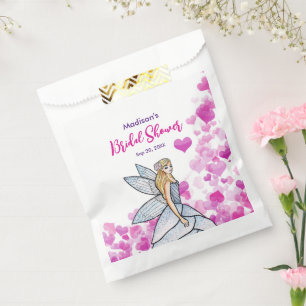 Sachets En Papier Fée Princesse de Mariage Rose Cœurs Mode P
